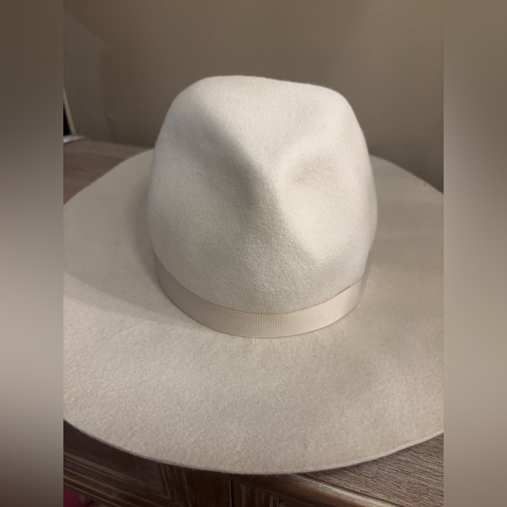 Satya Twena Amanda Hat - Moonstone - Wide Brim - Felt Fedora - Handmade NYC - Picture 2 of 10